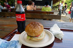 Burger and Coke and Chicken Leg (87 HRK), the burger was not as nice but after a few hours of hiking you wouldn't care if the food was tasty or not..