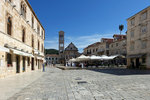 St Stephen's Square, the main square in the old town of Hvar. At 4500 sq m, it is one of the largest old square in Dalmatia region