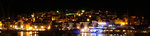 The marina and the port at night