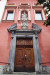 Front door of the Franciscan Church of the Annunciation