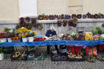 This lady has been making wreaths of all sorts (yes there is a cross-shaped wreath at the back