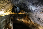 The underground river Pivka  lies underneath the cave