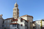 Cathedral and Bell Tower of St. Domnius, the landmark inside the old city. Formerly it was Diocletian's mausoleum. It was regarded as the oldest Catholic cathedral in the world that remains in use in its original structure