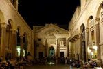 The Peristyle at night. People like to gather around Luxor (right) after their dinners