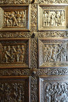 The entrance doorway has wooden panels from 1214, with scenes of the life of Christ from the Gospel