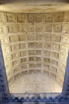 The original Roman coffered ceiling, with different central motif in each block