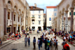 Once you are through the underground mall and climb up, you will find yourself in an interior courtyard of the Roman complex - the Peristyle