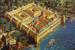 This is an old illustration of Split under Diocletian's time, basically the whole city was his palace