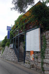 The entrance of Vila Drago and its restaurant