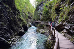 The highlight is a 1600m wooden walkway through the gorge, built in 1893 and continually rebuilt ever since.