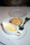 Cherry crumble with custard (not vanilla sauce!) but still could not compared to British home made