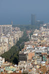 Las Ramblas, viewed from Sagrada Familia