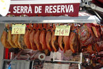 Ham store, Mercat de Sant Josep -- all the jambons are hung up for sale