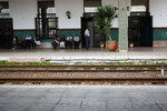 The platform at Casa Port train station