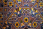 Mosaics are hand-built by craftsman from Fez