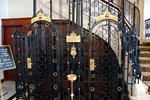 Stylish elevators of Cecil Hotel. This Hotel was built on the site where Cleopatra committed suicide and was also used by the Birtish Secret Service during WWII and Churchill was a regular guest here...