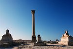 Pompey's Pillar and the ruins of the Serapeum