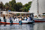 Main transportation between the islands and the both sides of Aswan. The feluccas are for tourists.