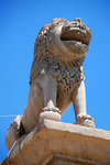 One of the two guarding lions
