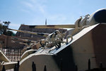 The Egyptian tanks in exhibit.