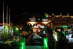 Byblos, Lebanese restaurant, Na'ama Bay, Sharm el-Sheikh. Like almost all other restaurants in the area, 1) it does not have a roof. 2) it tries to get your attention by having weird colored lights all around. 3) it sells seafood and have a fridge upfront for display.