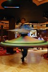 He starts to spin... here it goes!