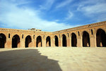 Vast inner courtyard and pointed arches of the mosque