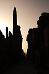 A Silhouette of the temple of Amun