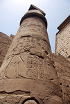 More reliefs on each column showing his past deeds