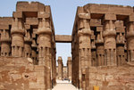Hypostyle Hall, it has 32 papyrus columns in four rows of eight
