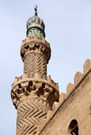 The Persian-style tilting on the minaret is unique in Egypt
