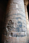 This temple was occupied by oppressed Christians as a chapel during the Islamic rule.... and hence the mark