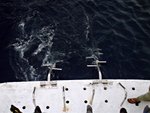 These ladders, though designed for ppl to climb with fins, are still extremely slippery...