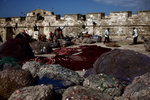 Authentic fishing nets, they have to return the damaged nets everyday.