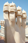 Abstract sculptures on the top of Casa Mila