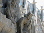 Trial of Jesus by Pontius Pilate, who is worried what verdict to give, Passion Facade, Sagrada Familia