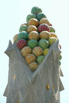 Towers of fruits for offering