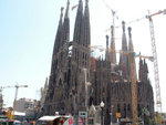 The unfinished Sagrada Familia (to be complete in 2050?) Only 2 out of 3 facades have been built. The middle part is also under heavy construction