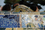 Beautiful mosaic is engraved throughout the seating
