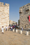 Jaffa Gate, the busiest of the seven old city gates, also the main gate between the New City and the Old
