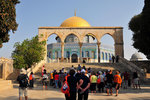 The flight of steps lead up to the platform where Dome of the Rock sits. At the top of the stairs is a free-standing arcade called qanatir.