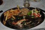 3/9 lunch - Must try the fish (St. Peter - the name came (I'd suppose)Peter was fishing these before joining Christ.) even though it was a ripoff. (NIS 80)