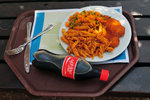 7/9 lunch - pasta, mixed veg, Chicken cutlet and coke! (NIS 49) Need to refill energy after snorkeling