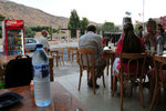 10/9 dinner - Sitting inside Red Cave Restaurant, right along the road eating dust as well as the food