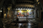 Just inside the entrance to the church is the Stone of Anointing, which tradition believes to be the spot where Jesus' body was prepared for burial by Joseph of Arimathea.