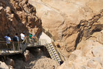 Descending  down to the lower terrace of Herod's Northern Palace