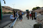 While waiting, the religious Jews would take every opportunity to follow their praying ritual (sunset prayers?)