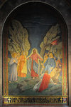 This painting on the right apse shows The Arrest of Jesus