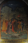 This painting on the left apse shows the Kiss of Judas