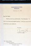 The owner showed me how he got this thank you letter from Ms. Rice